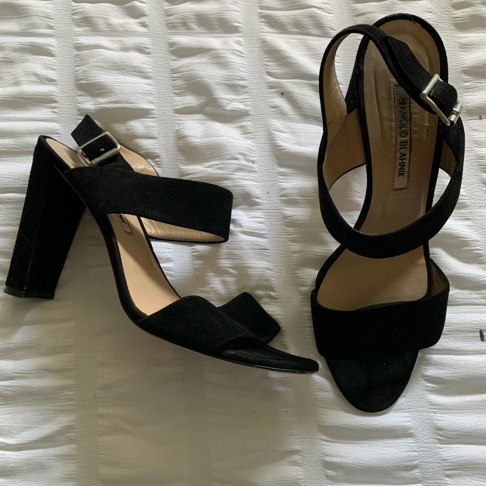 Manolo Blahnik Khan Black Women's Sandals